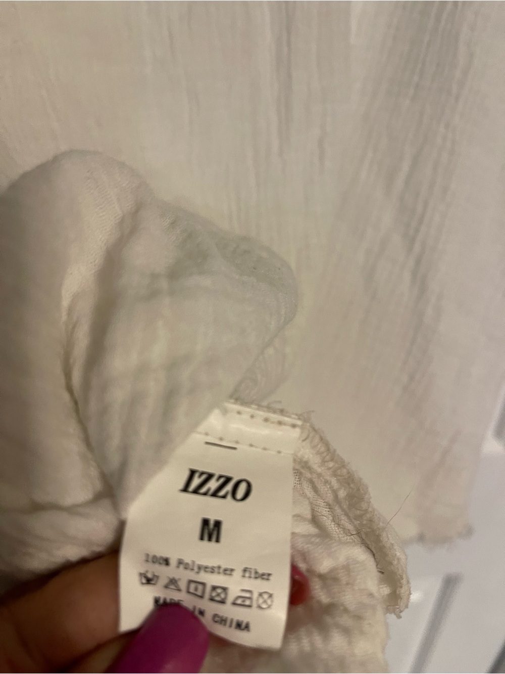 Lightweight White Button-Up Gauze Cover up Shirt - Picture 5 of 6